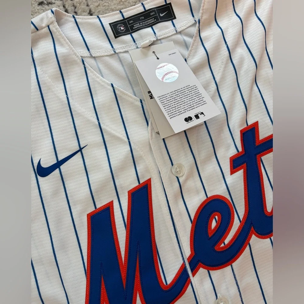 Nike Authentic New York Mets Juan Soto #22 Pinstripe MLB Jersey Mens Sz: XXL - Picture 5 of 8